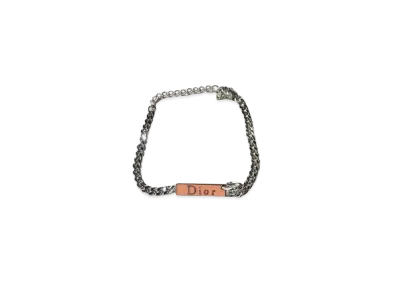 Dior Logo Plate Bracelet "Silver"