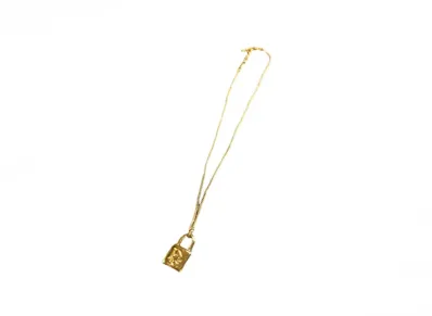 Dior Padlock Logo Necklace "Gold"