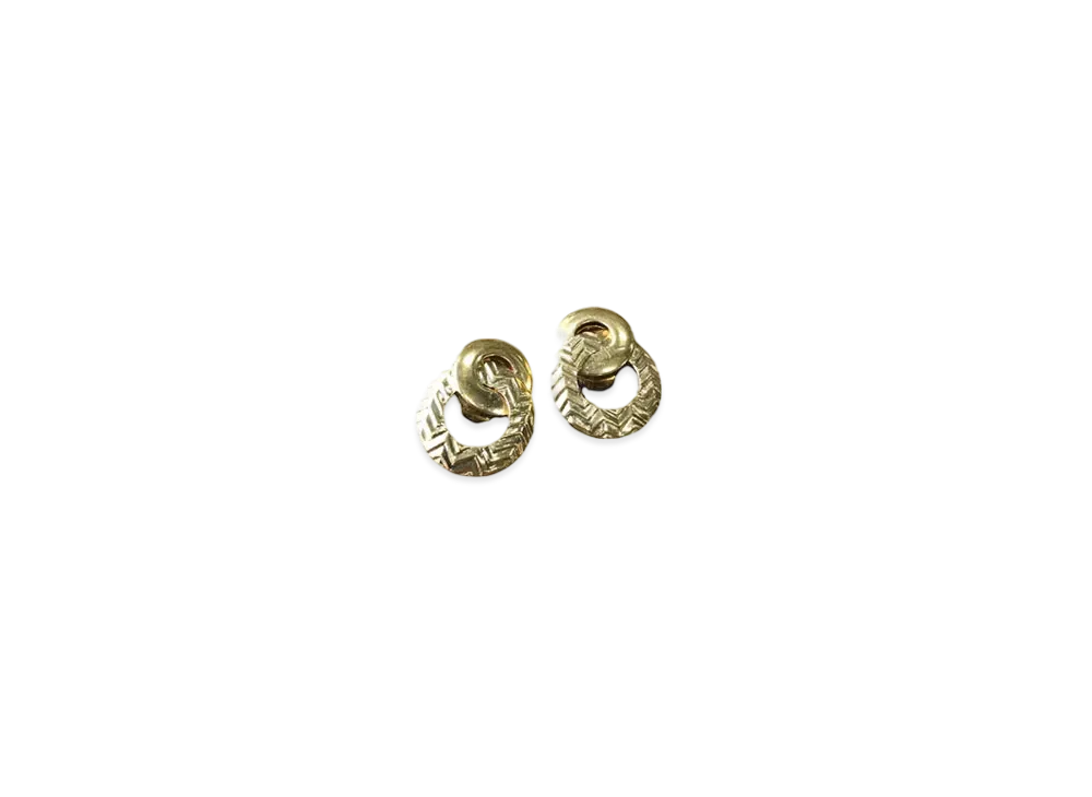 CELINE W Circle Earrings "Gold"
