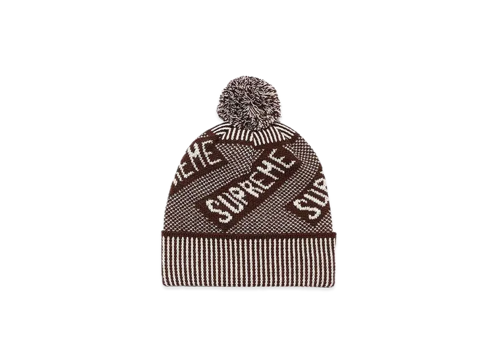 Supreme Banner Beanie "Brown"