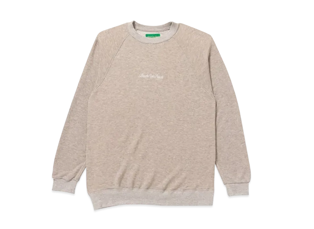 BlackEyePatch ROYAL SCRIPT RAGLAN CREW SWEAT "Brown"