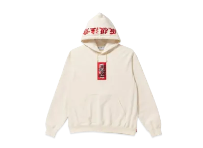 BlackEyePatch HANDLE WITH CARE LABEL HOODIE "Off White"
