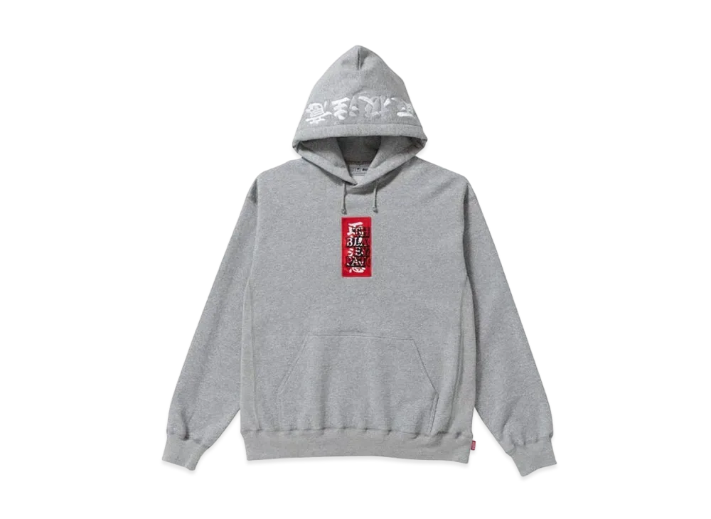 BlackEyePatch HANDLE WITH CARE LABEL HOODIE "H.Gray"