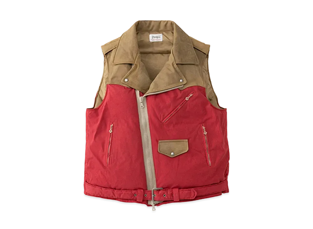 visvim STRABLER DOWN VEST "Red"