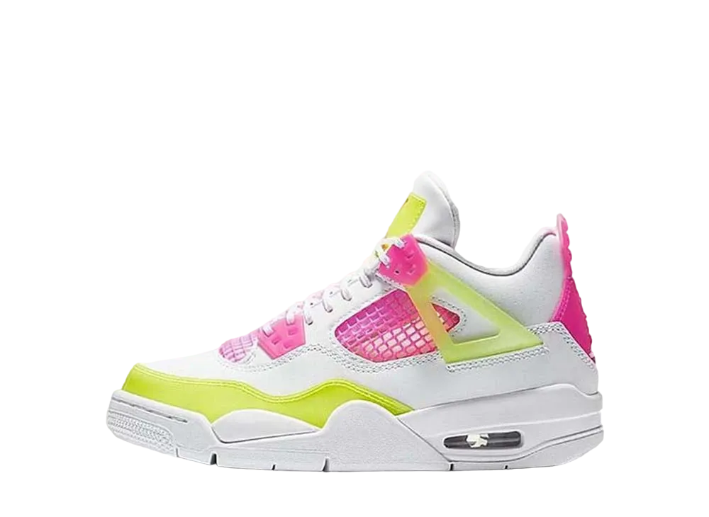 ナイキ GS エアジョーダン 4 レトロ "ホワイト レモン ピンク"
