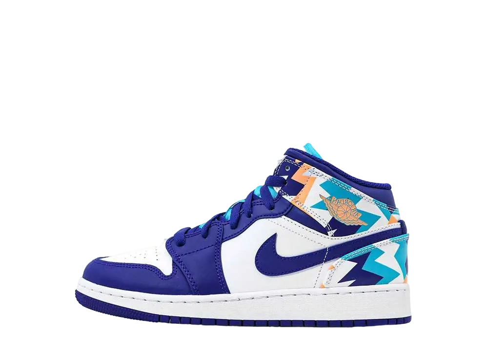 ナイキ GS エアジョーダン1 ミッド "ジオメトリック プリント"
