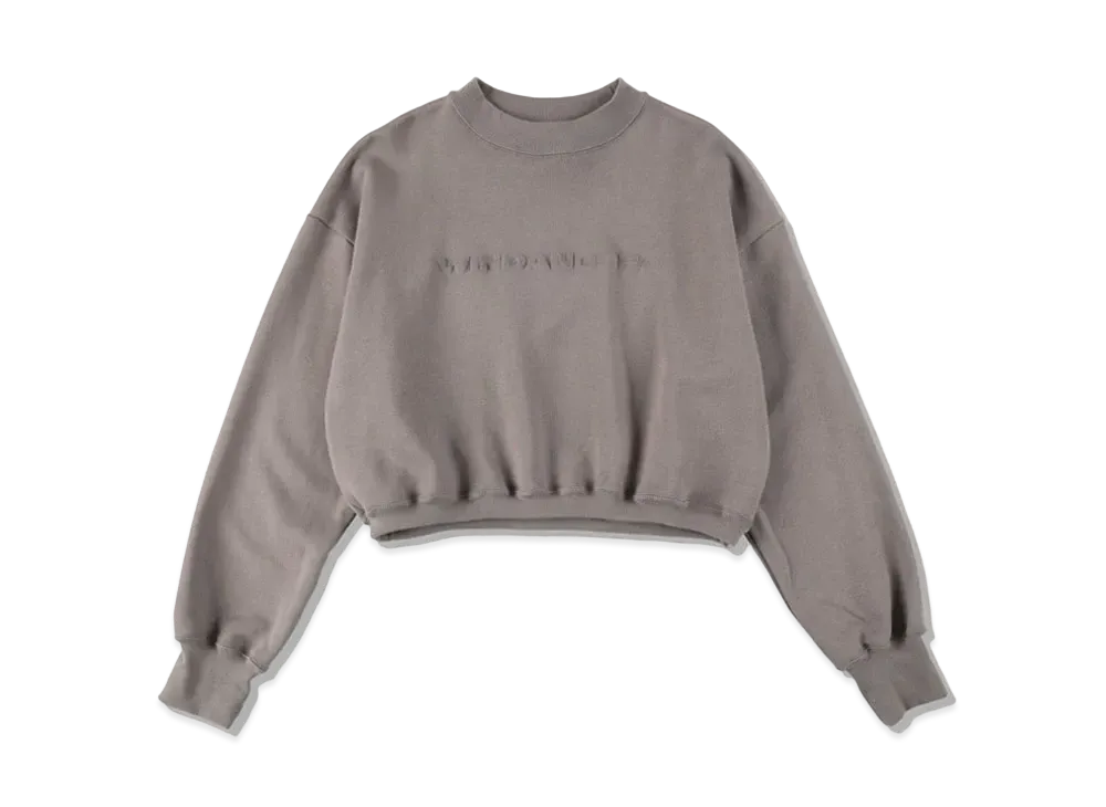 WIND AND SEA EMBOSSED SHORT CREW NECK (FEMALE) "Gray"