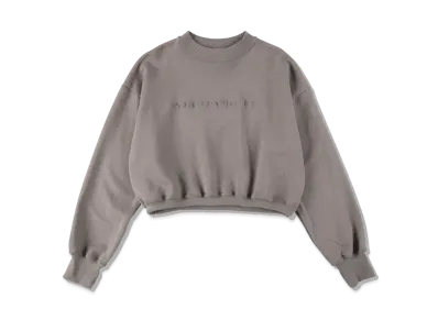 WIND AND SEA EMBOSSED SHORT CREW NECK (FEMALE) "Gray"