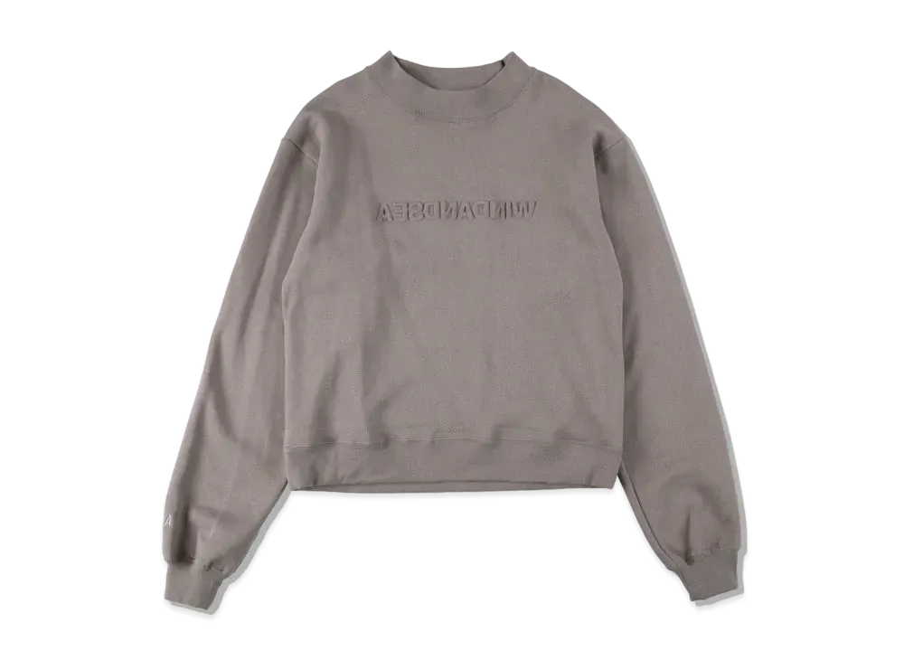 WIND AND SEA EMBOSSED CREW NECK (UNISEX) "Gray"