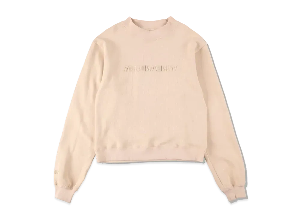 WIND AND SEA EMBOSSED CREW NECK (UNISEX) "Beige"