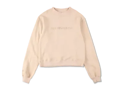 WIND AND SEA EMBOSSED CREW NECK (UNISEX) "Beige"