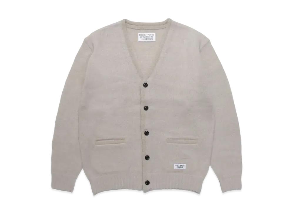 WACKO MARIA PREMIUM MOHAIR KNIT CARDIGAN "Grey"