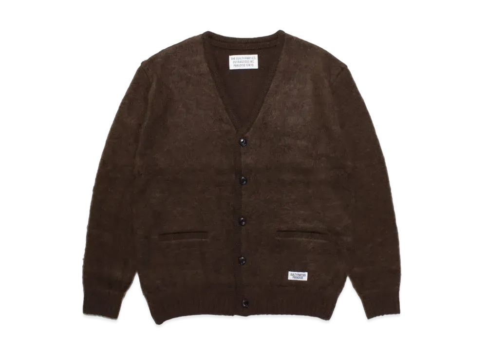 WACKO MARIA PREMIUM MOHAIR KNIT CARDIGAN "Brown"