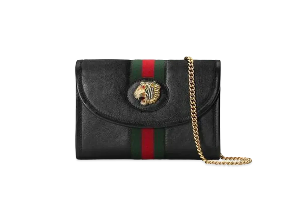 GUCCI Raja Chain Shoulder Bag "Black"