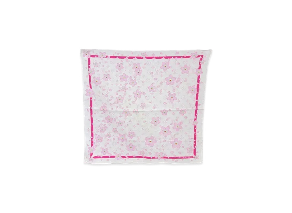 Louis Vuitton x Takashi Murakami Monogram Cherry Blossom Scarf