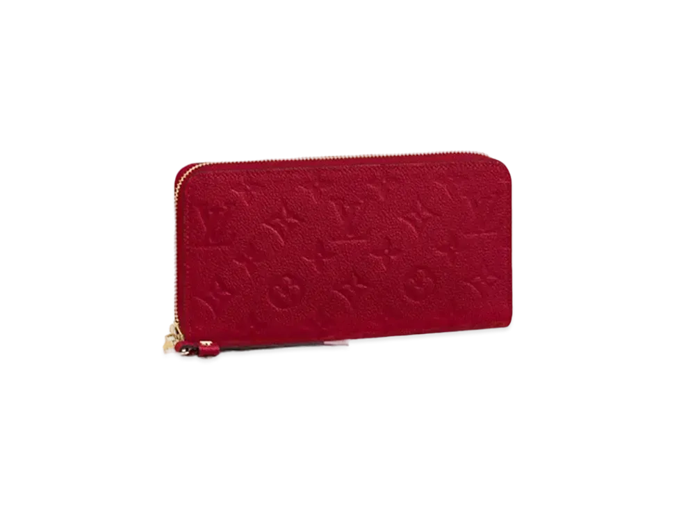 Louis Vuitton Monogram Empreinte Leather Zippy Wallet "Cherry Berry"