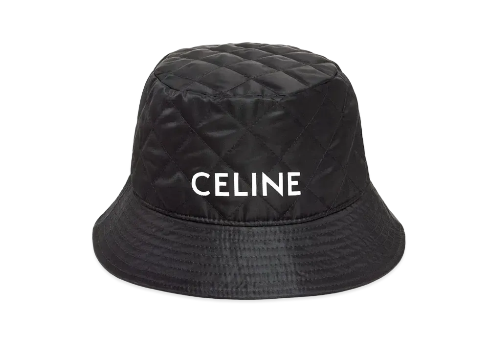 CELINE Quilting Bucket Hat Nylon Twill "Black"