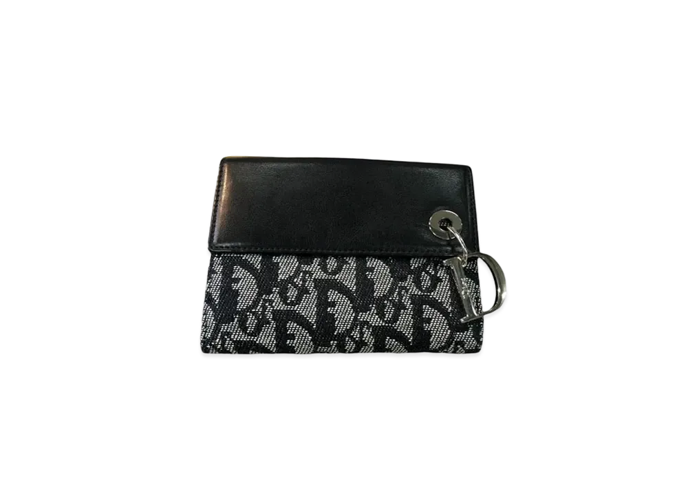 Dior Trotter W Hook Wallet "Navy"