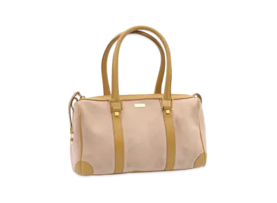 GUCCI Suede Mini Boston Bag "Pink"