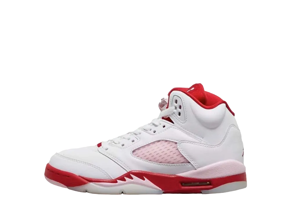 ナイキ GS エアジョーダン 5 レトロ "ホワイト ピンク レッド"