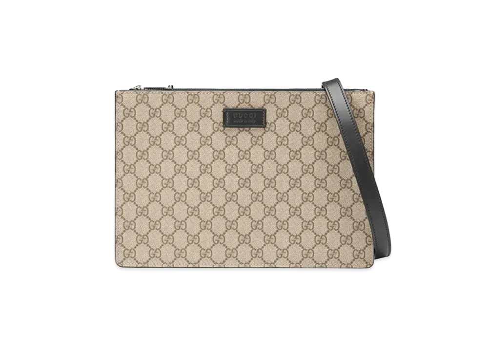 GUCCI GG Canvas W Zip Shoulder Bag