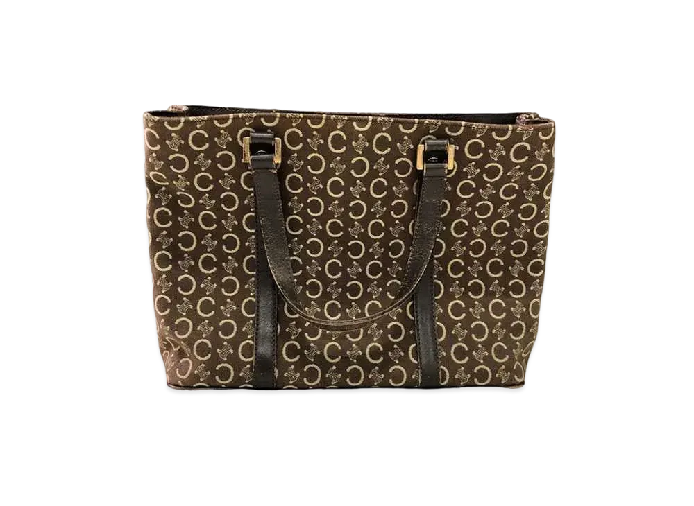 CELINE C Macadam Hand Bag "Brown"