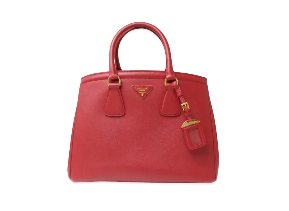 PRADA Saffiano Leather Handbag ”Red”