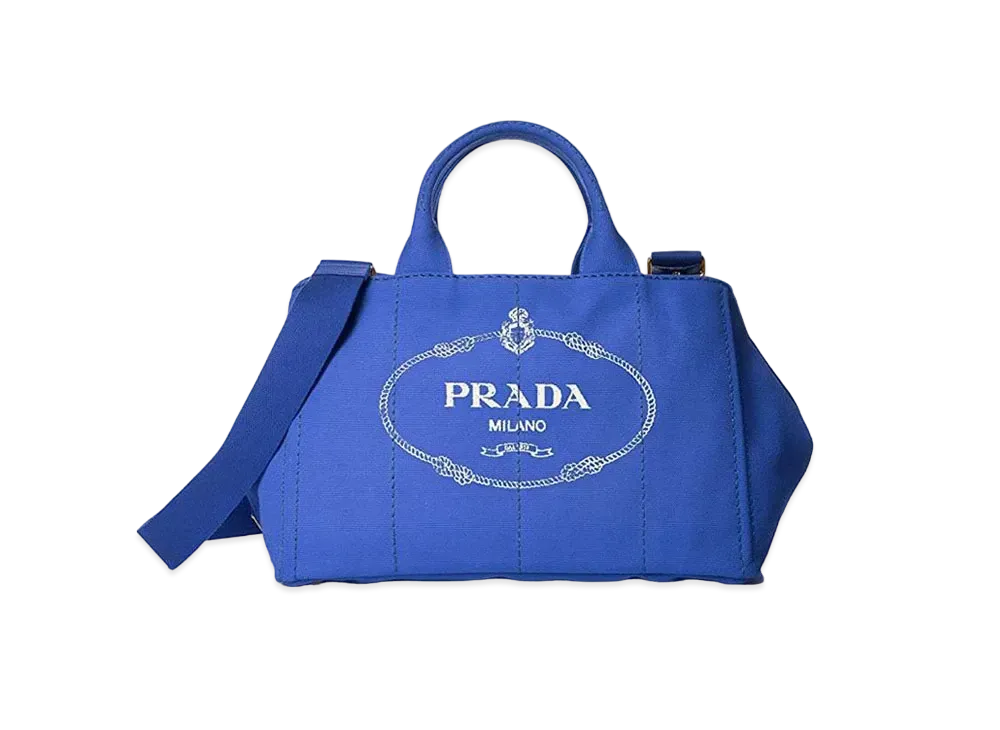 PRADA Canapa 2WAY Bag "Cobalt"