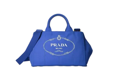 PRADA Canapa 2WAY Bag "Cobalt"