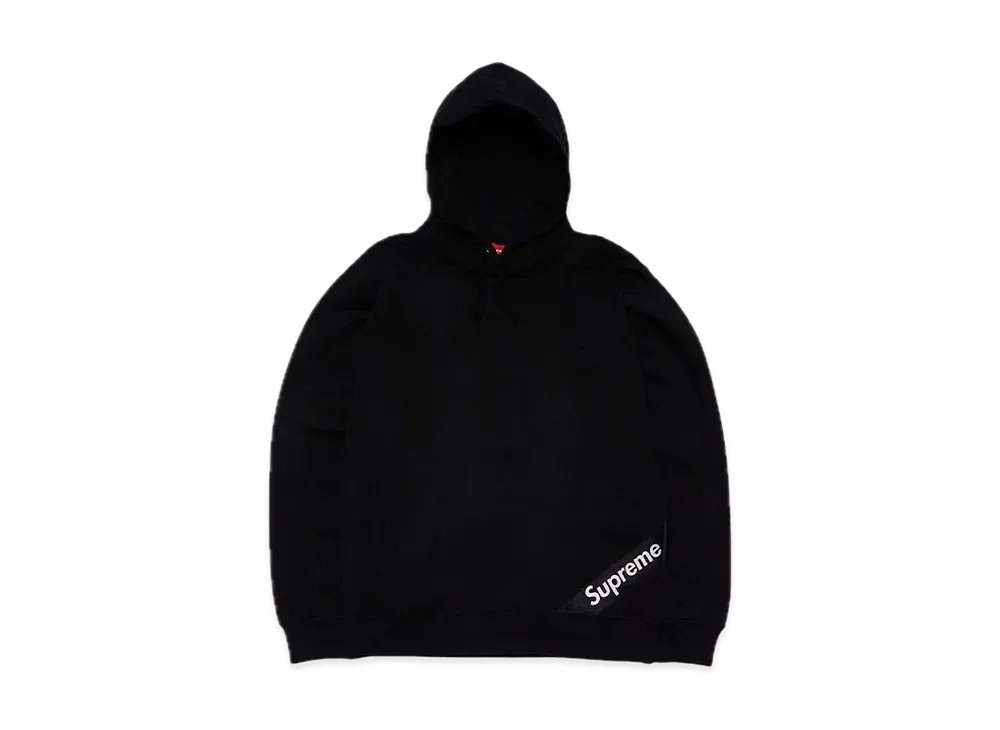Supreme Corner Label Hooded Sweatshirt "Black"