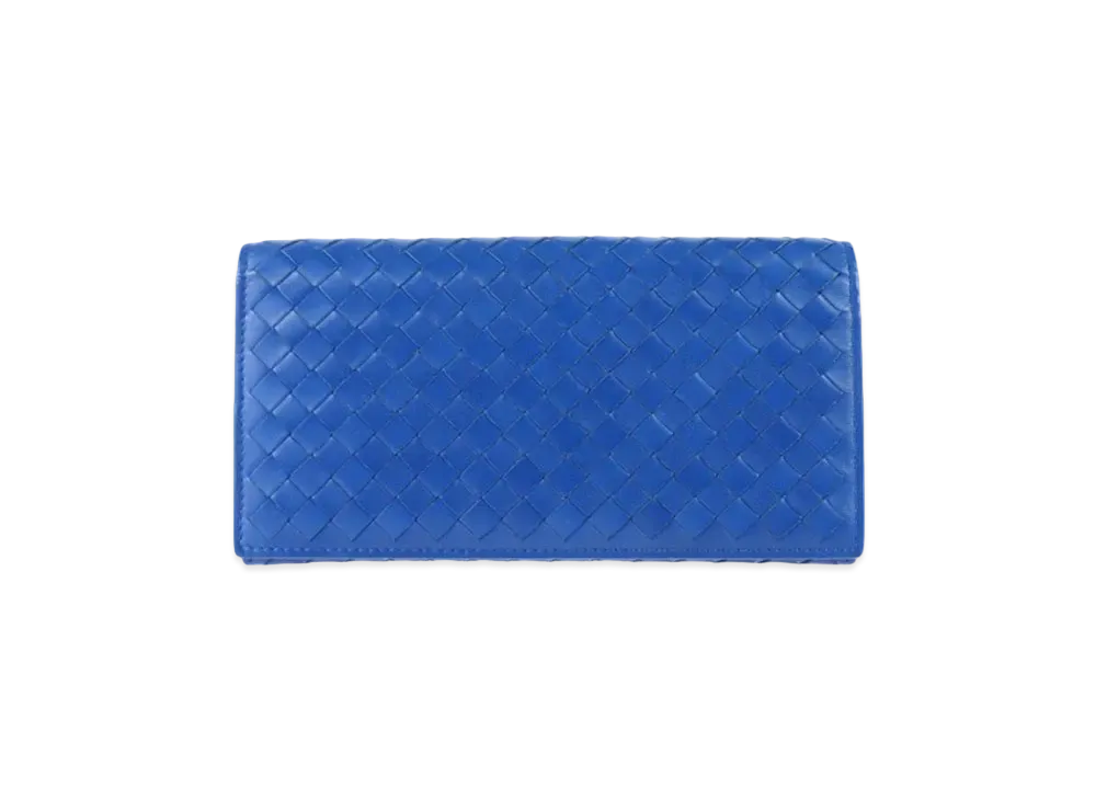 ボッテガ ヴェネタ イントレチャート レザー ウォレット "ブルー" 156819