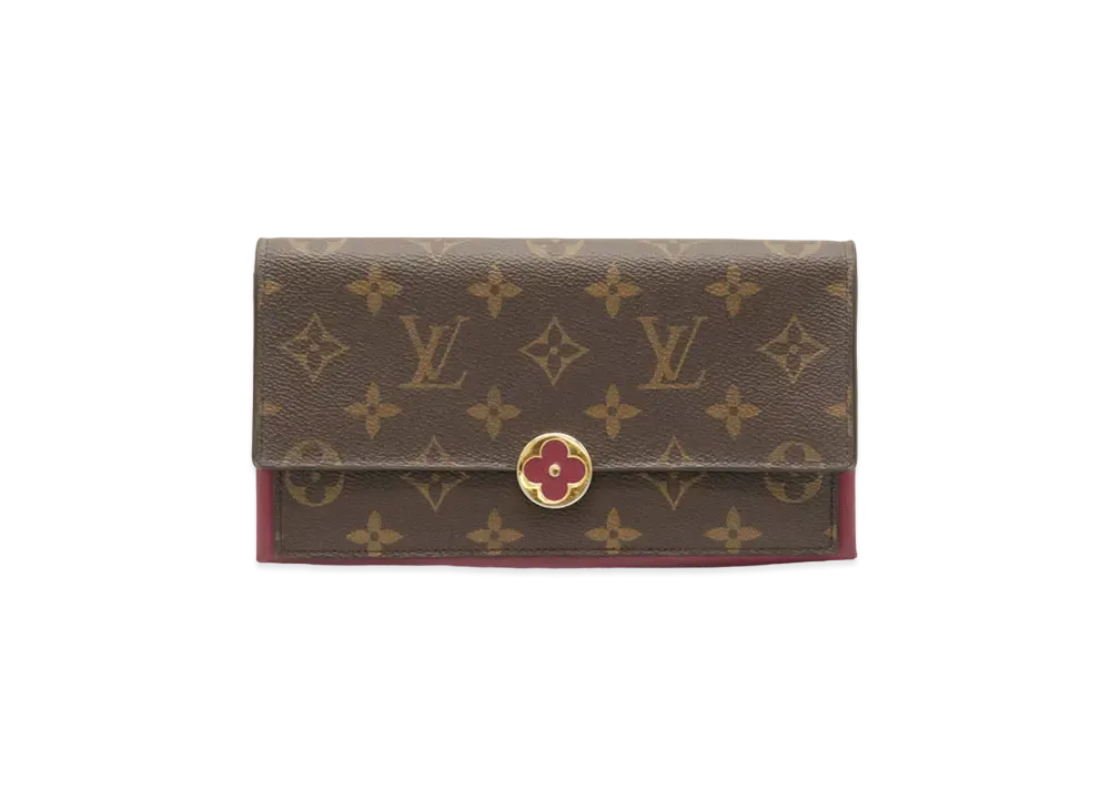 ルイヴィトン ポルトフォイユ・フロール モノグラム "フューシャ" M64585