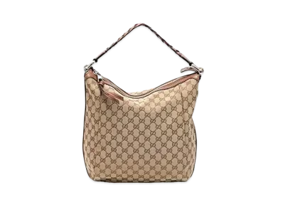 GUCCI GG Canvas Bamboo Shoulder Bag