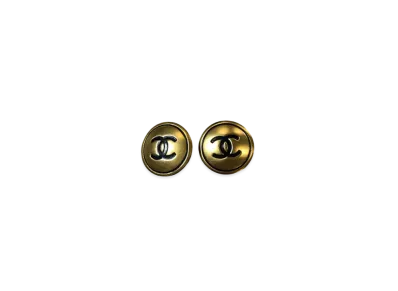 CHANEL Coco Mark Earrings "Gold/Black"
