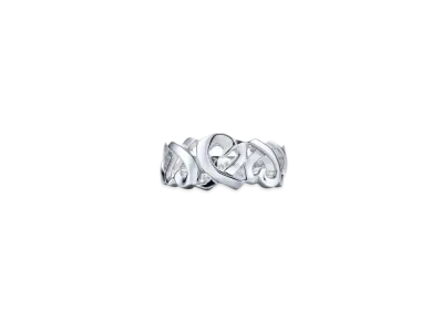 Tiffany & Co Triple Loving Heart Ring "Silver"