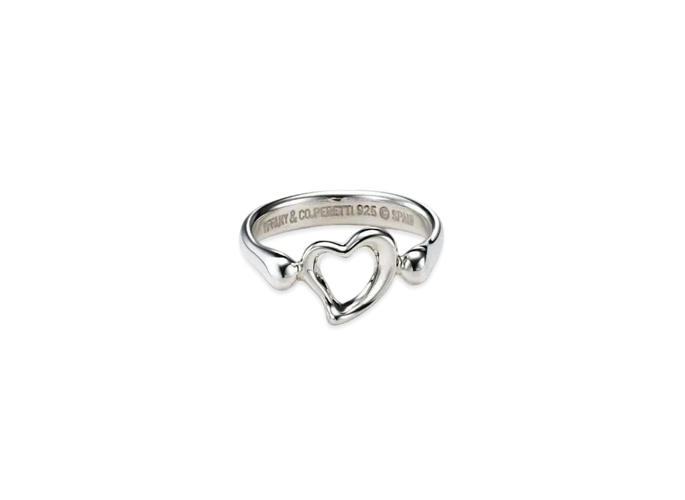 Tiffany & Co Elsa Peretti Open Heart Ring "Silver"