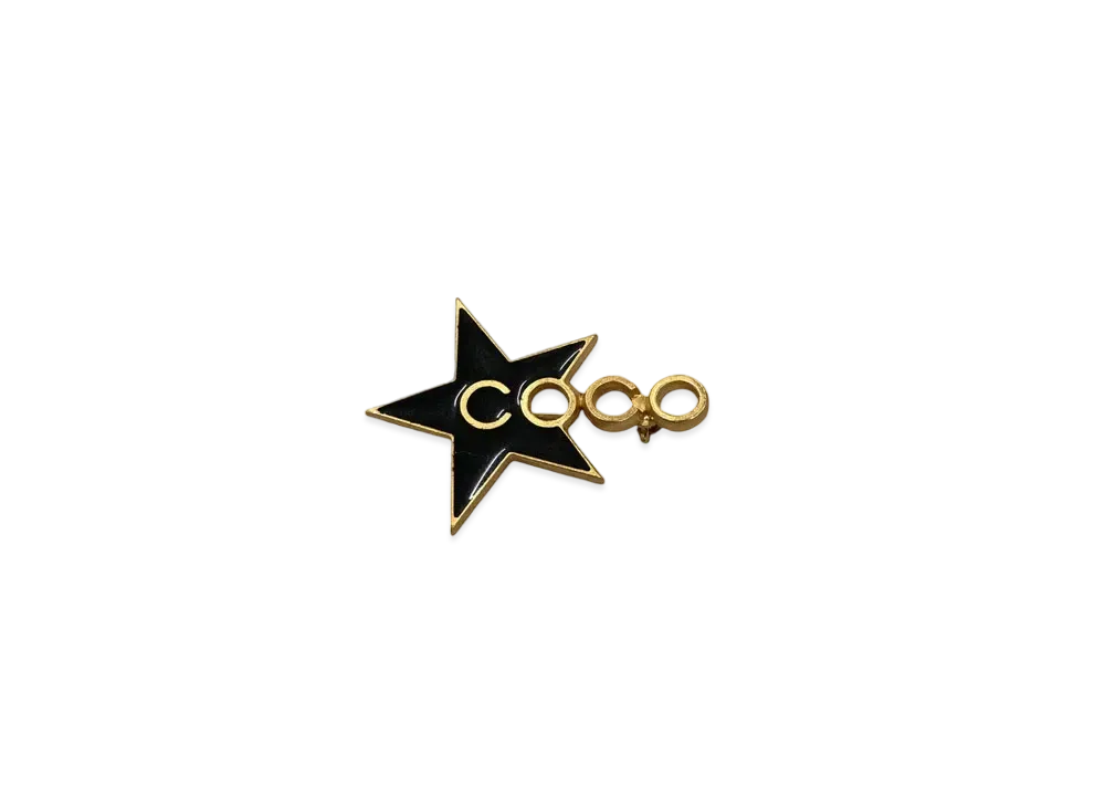 CHANEL Coco Star Brooch "Gold/Black"