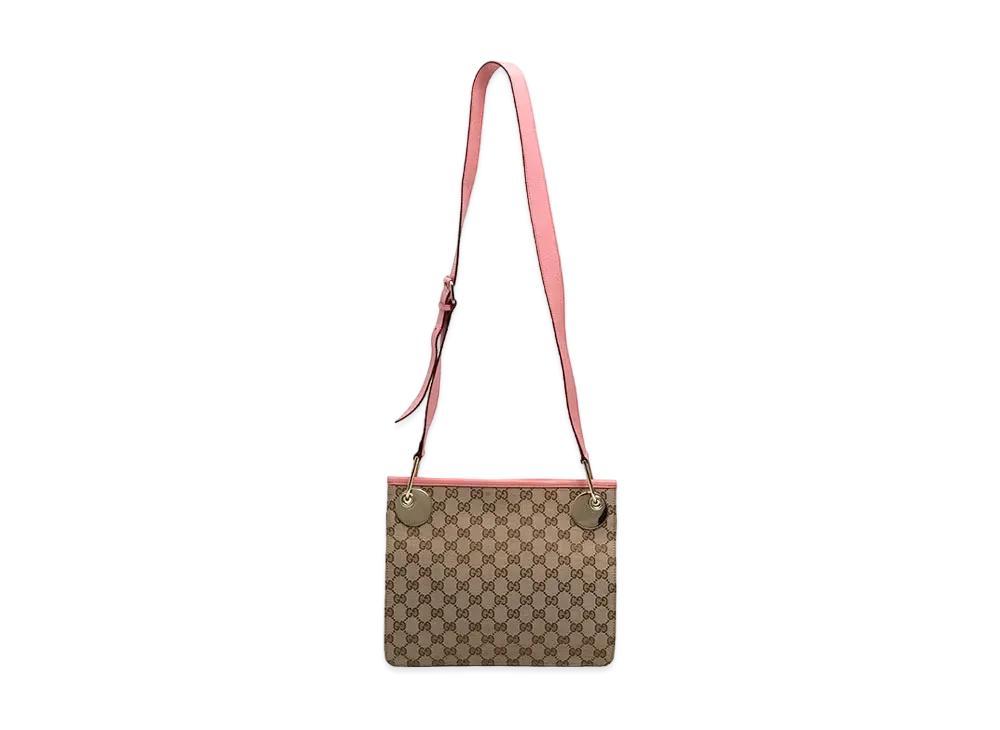 GUCCI GG Canvas Shoulder Bag "Beige/Pink"