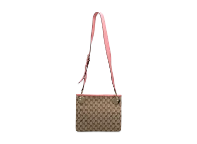 GUCCI GG Canvas Shoulder Bag "Beige/Pink"