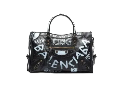 BALENCIAGA Graffiti Classic City S "Black"