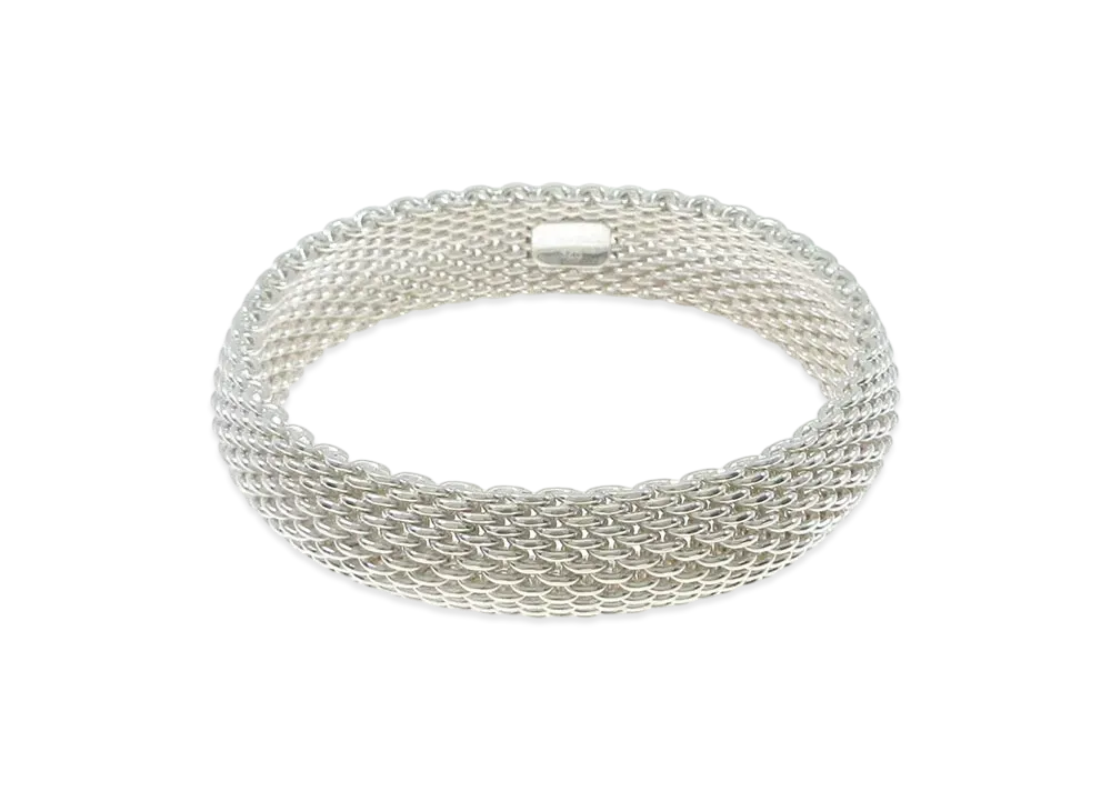 Tiffany & Co Somerset Mesh Bangle "Silver"
