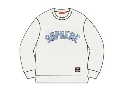 Supreme Kanji Logo Crewneck "White"