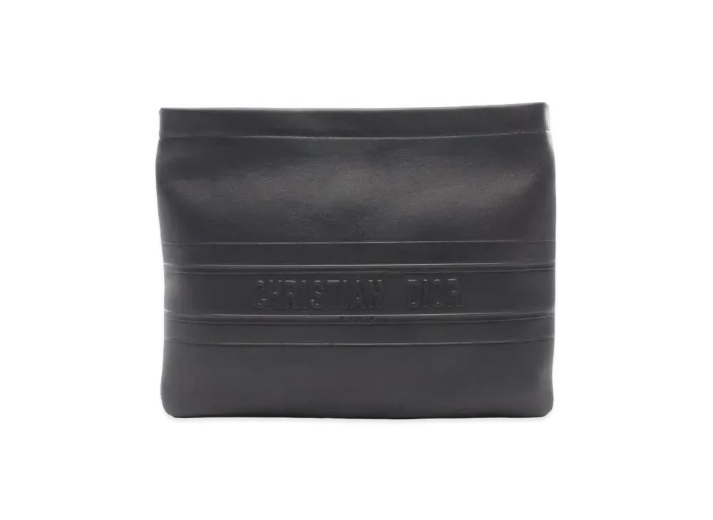 Dior STRIPE POUCH Clutch Bag "Black"