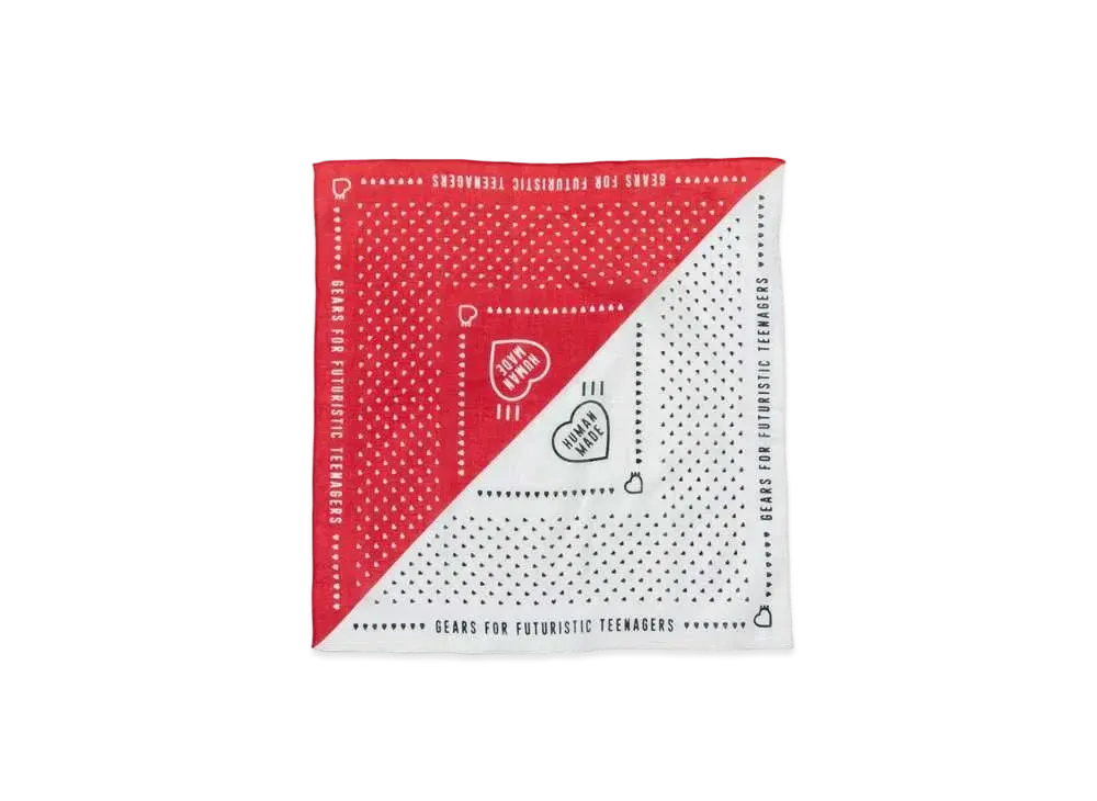 HUMAN MADE MONTHLY BANDANA JANUARY "Red White"