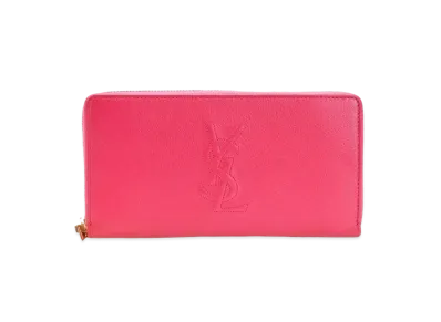 SAINT LAURENT Chevrette Zip Wallet "Pink"