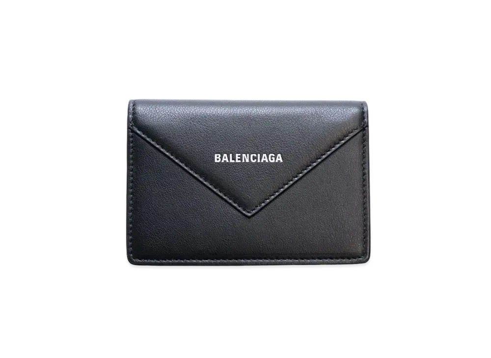 BALENCIAGA Papier Thin Card Holder "Black"