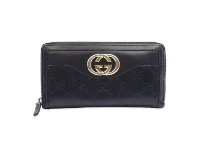 GUCCI Guccissima Sukey Round Zip Wallet