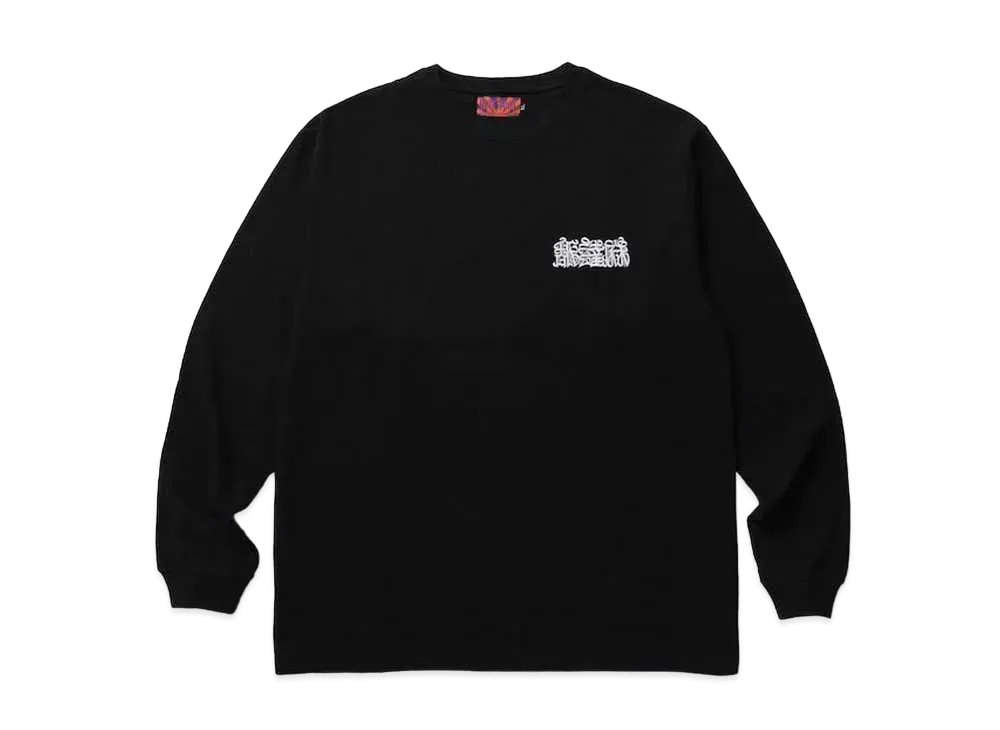 APHRODITEGANG NAMEDARUMA LOGO EMBROIDERY L/S TEE "Black"