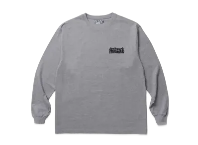 APHRODITEGANG NAMEDARUMA LOGO EMBROIDERY L/S TEE "Grey"