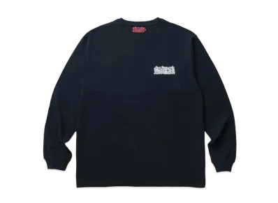 APHRODITEGANG NAMEDARUMA LOGO EMBROIDERY L/S TEE "Navy"